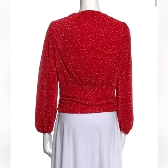 Maje Plunge Neckline Long Sleeve Crop Top- Size S; Excellent Condition - Picture 10 of 11